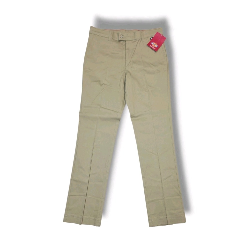 Dickies Slim Fit Stretch Straight Leg Khaki Twill Pant Girl's Juniors 18